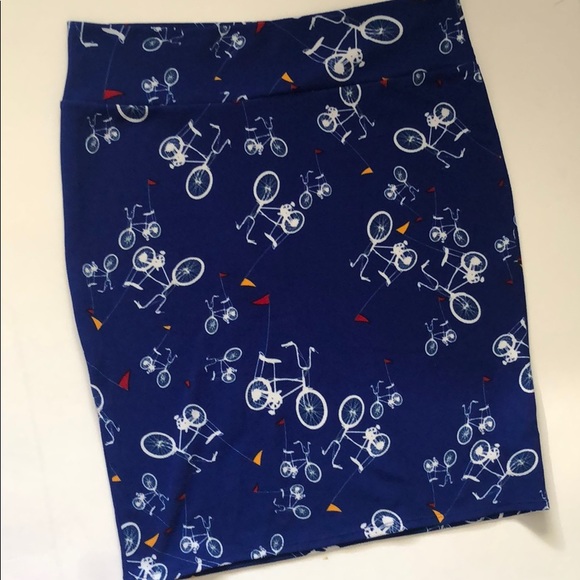 LuLaRoe Dresses & Skirts - Plus size Bicycle Print Skirt! SZ 3XL!